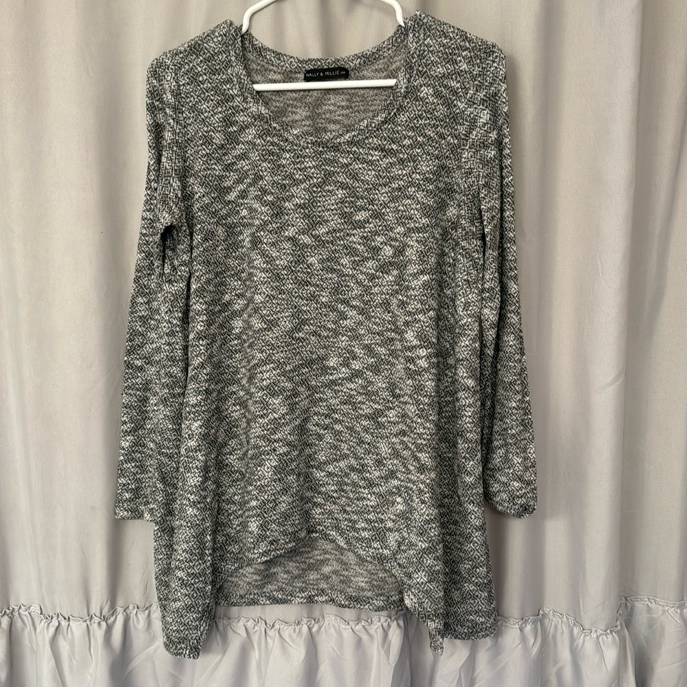 Grey quarter sleeve tunic for women